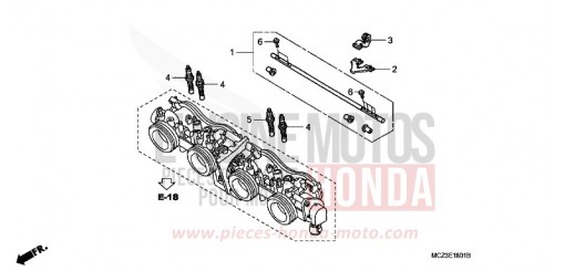 DROSSELKLAPPENGEHAEUSE (EINZELTEILE) CB900F4 de 2004